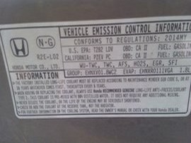 2014 CIVIC GRAY LX 1.8 AT  A24023